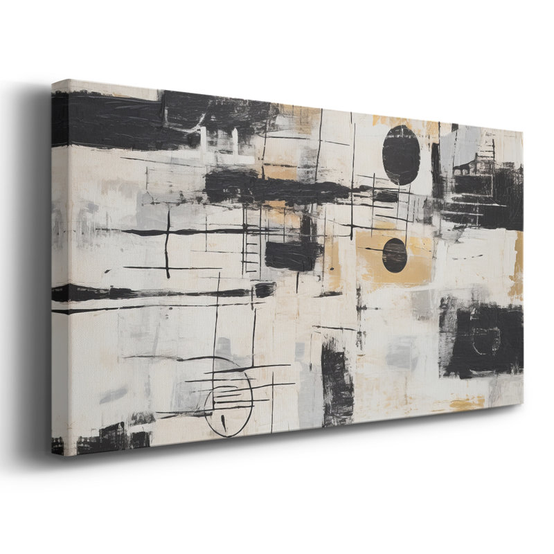 Abstract Series 4 #XIX-Gallery Wrapped Canvas, 16" H x 32" W