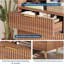 Commode 6 tiroirs pour la chambre à coucher, commodes de 47,2 po de largeur avec lumières DEL et station de charge, conception à profil courbé, tiroirs en bois cannelé avec poignée dorée, commode moderne pour le salon-243701204