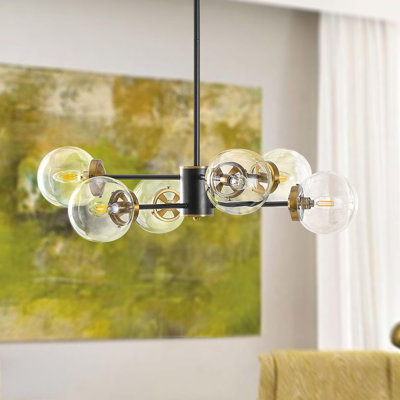 Dilley 6 - Light Dimmable Sputnik Modern Linear Chandelier