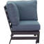 Chaise de patio avec coussins Sunbrella