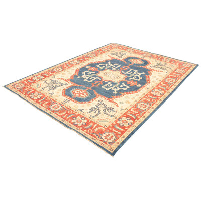 Minghui One-of-a-Kind 9'1" X 12'6" 2010s Wool Area Rug in Dark Blue