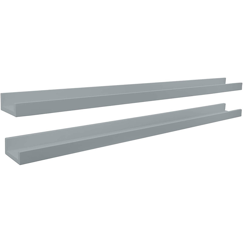 Tablette murale flottante 2 pièces Latitude Run® Edge, 44 po, gris