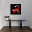Playful Red Cat Minimalist Cat Wall Art Print-801280142