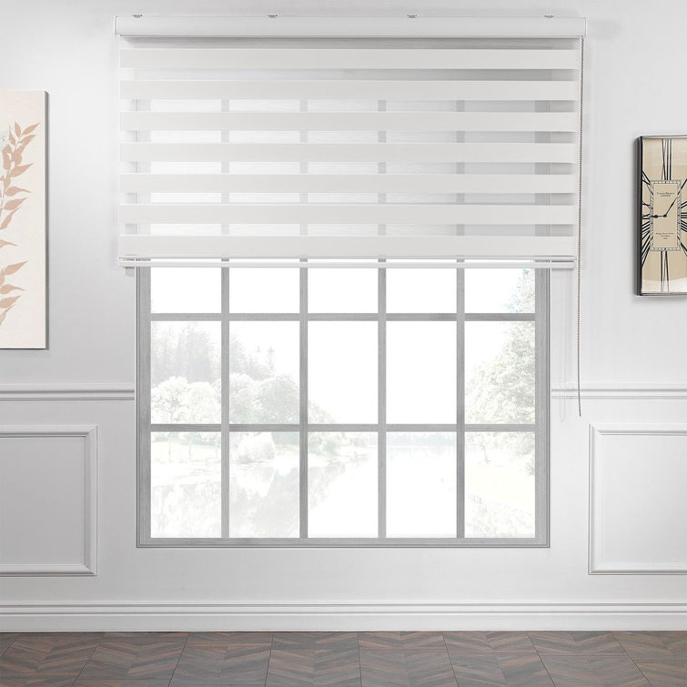 Custom Dual Layer Zebra Roller Blind with High Quality Metalic Pull Cord