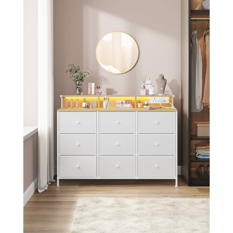 Denorris 114cm W Chest of Drawers, White