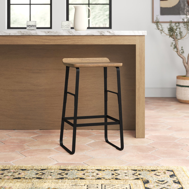 Lada Counter Stool with Metal Frame, Counter Stool (25” Seat Height)