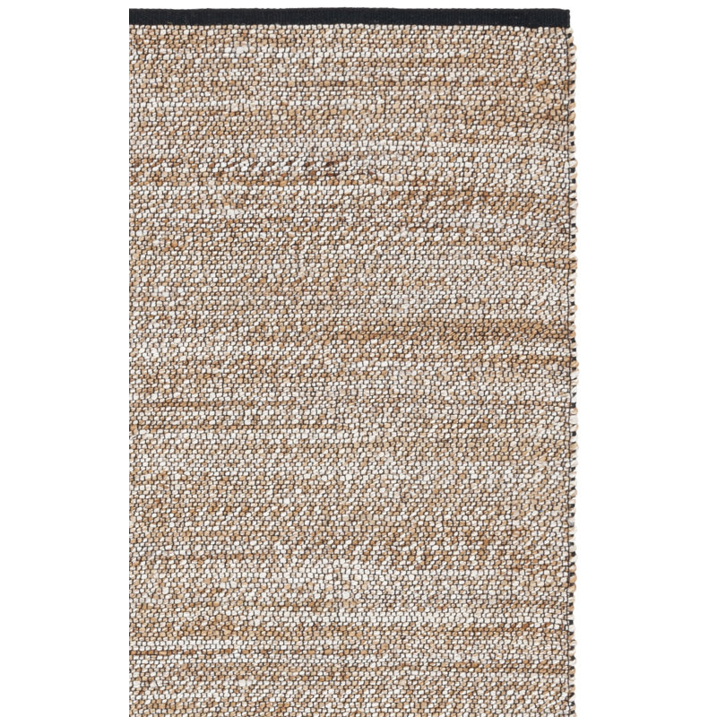 Natural Fiber Flat Weave Jute/Cotton Rug in Natural/Bleach, Runner 2'3" x 8'