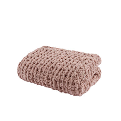 Chenille Chunky Knit Throw Blanket