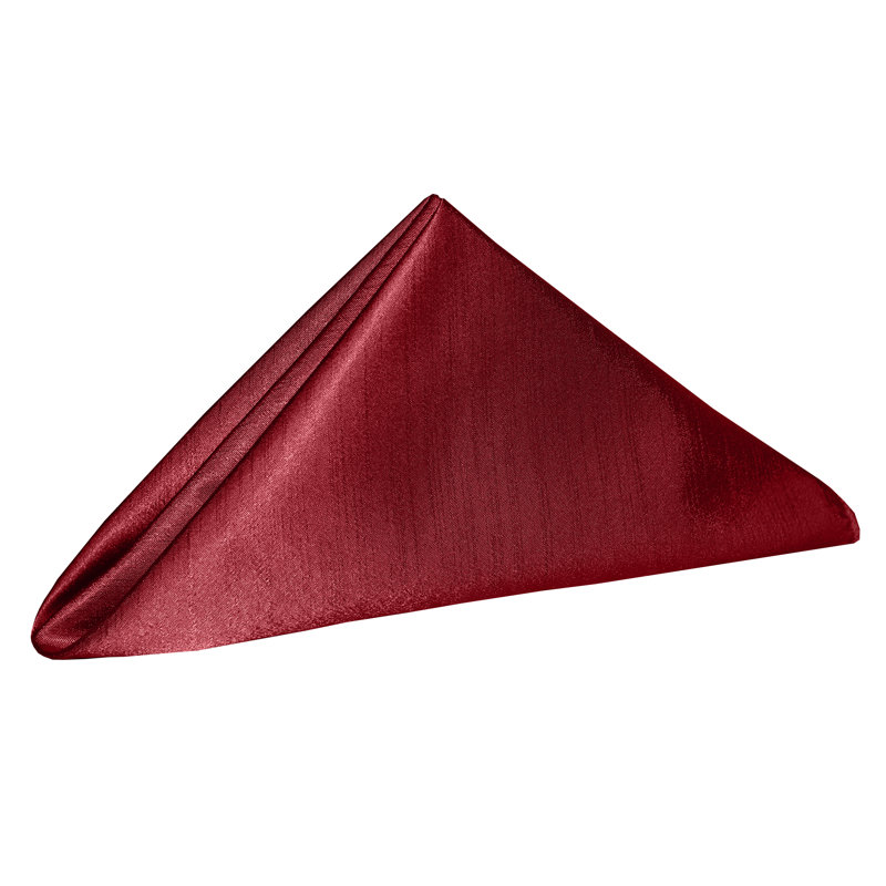 Yulia Silk Square Napkin, Holiday Red, 17" x 17"