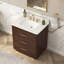 Ensemble de meuble-lavabo autoportant à simple cuve 30 po avec dessus en pierre d'ingénierie Juska-385422186