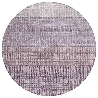 Machine Washable Indoor/Outdoor Xhevrie Purple Rug