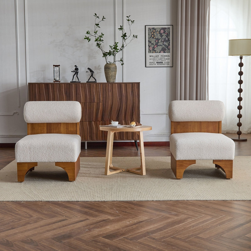[Ensemble de 2] Méridienne moderne Boucle, Beige