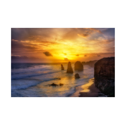Wrapped Canvas Wall Art - Lincoln Harrison 'Twelve Apostles 4' Wall Art for Living Room, Bedroom, or Office Décor  - 12x19