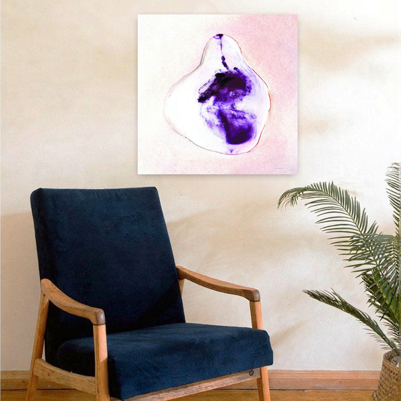 «Half A Pear», art contemporain abstrait, H 24 po x l 24 po