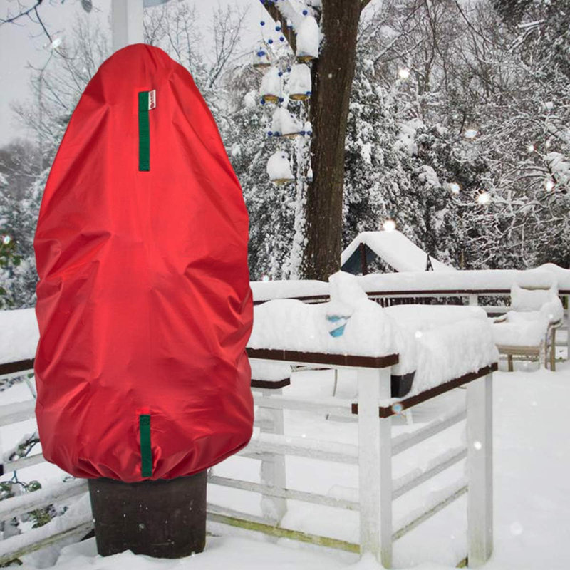 Sac de rangement vertical pour sapin de Noël et topiaire, H 36 po x l 25 po x P 25 po, Rouge