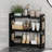 3 Tier Bathroom Counter and Under Sink Organizer (Black)