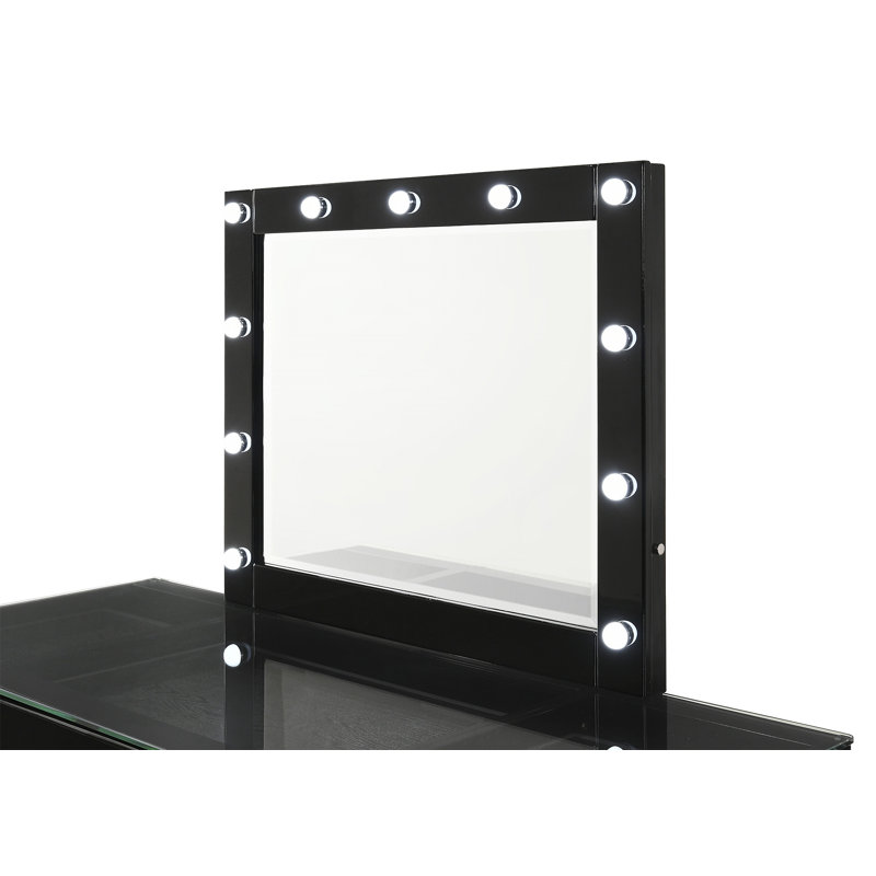 Miroir de paysage de salle de bain 1pc Glam, Noir, noir, noir, noir