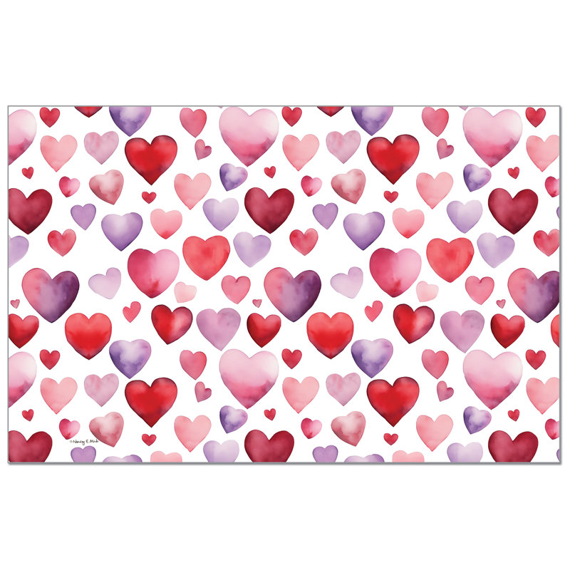 Napperons en papier 24 feuilles Watercolor Hearts