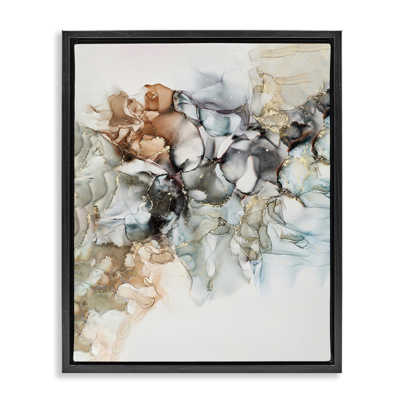 Art mural sur toile Floater, Cadre flottant noir de jais, H 31 po x l 25 po