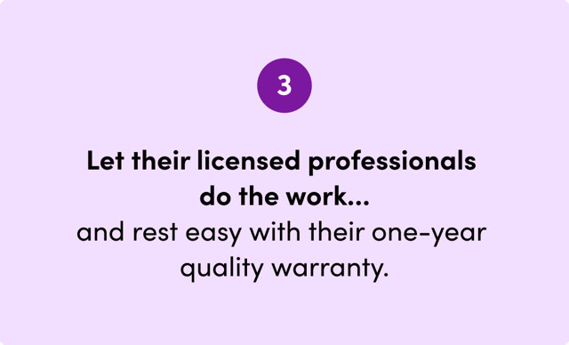 let their licensed professionals do the work