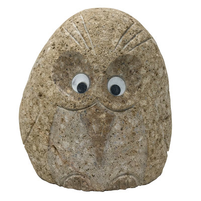 Stone Age Creations 8"H Boulder Angry Bird Statue