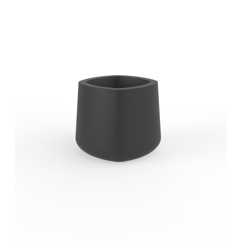 Ulm Pot Planter, Anthracite, 23.5" H x 26.75" W x 26.75" D