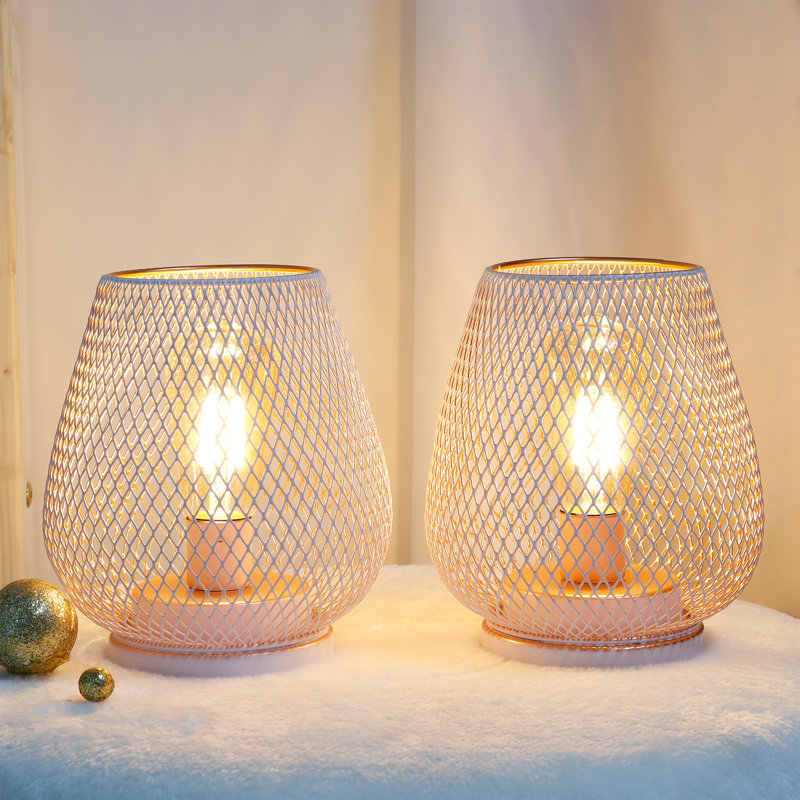 6.7" Battery Powered Outdoor Table Lamp, Pink