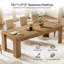 Table de salle à manger rectangulaire de 78,7 pouces pour 6 personnes, table de salle à manger longue pour la cuisine et la salle à manger-2005154934