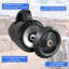 Haut-parleurs hors-route imperméables 4 po Pyle, système de haut-parleurs sport compact 900W pour VTT, UTV, 4X4, Jeep, véhicules marins, résistant aux intempéries, chaîne stéréo 2 voies, amplification des basses, fixation sur roulettes (paire)