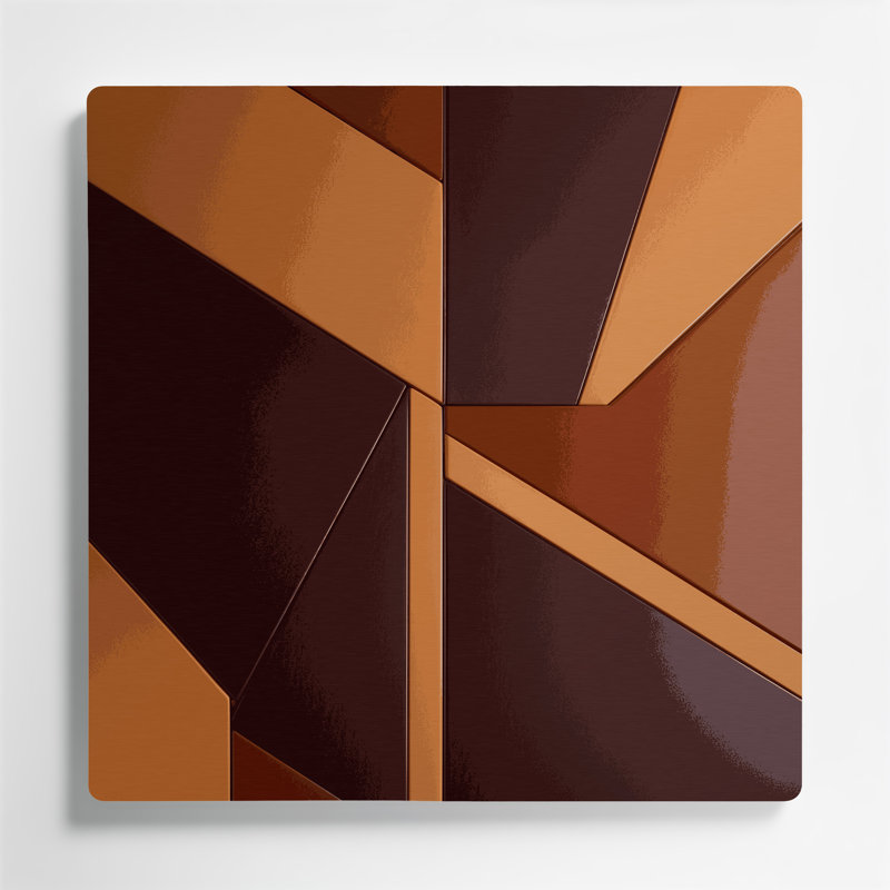Abstract Shapes 53 Black Metal Wall Art