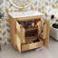 Ensemble de meuble-lavabo de 30 pouces avec lavabo intégré, armoire de salle de bain multifonctionnelle avec portes et un tiroir