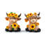 2 pièces Figurines Highland Cow Spring Spring