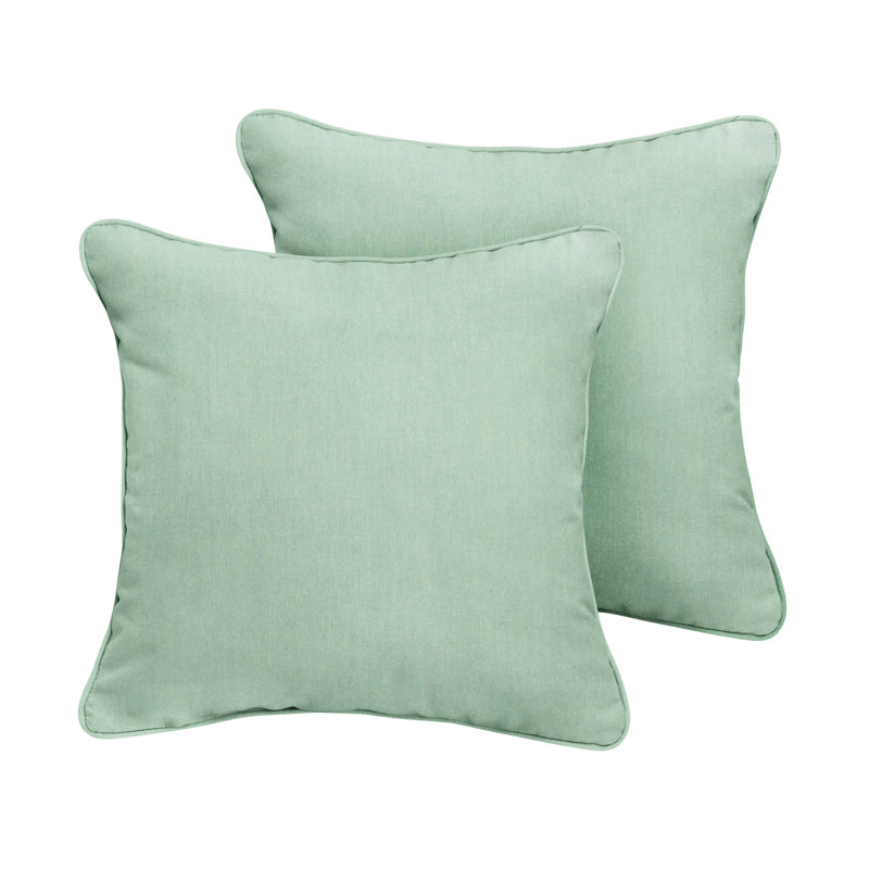 Coussin intérieur / extérieur Stella Spa Sunbrella, Tissu spa Sunbrella, H 16 po x l 16 po x P 6 po