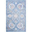 Tapis oriental bleu / crème touffeté à la main Saffron-1398959919