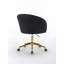 Chaise de bureau pivotante rembourrée en laine Leomie-2000808876