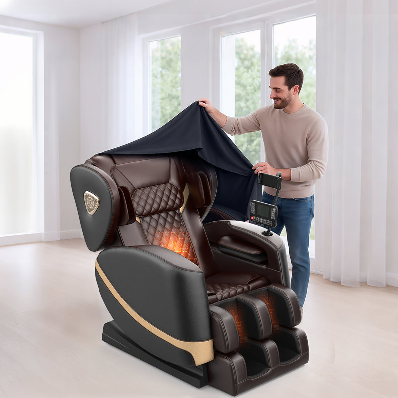 Massage Chair Full Body, Zero Gravity Massage Chair with 10 Fix Rollers, Heating, Foot Massage, Auto Modes, Bluetooth Speaker, Touch Screen Controller