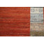 Tapis orange en laine orange de style Gabbeh 5 x 8