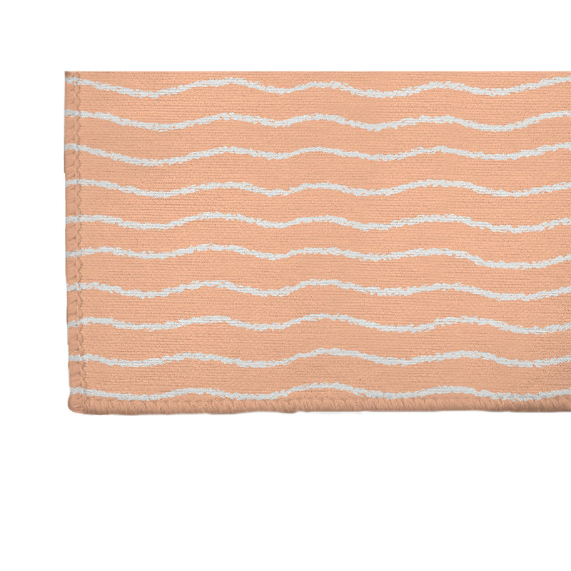 Tapis de bureau Wave Grunge, L 5 pi x L 3 pi, Pêche