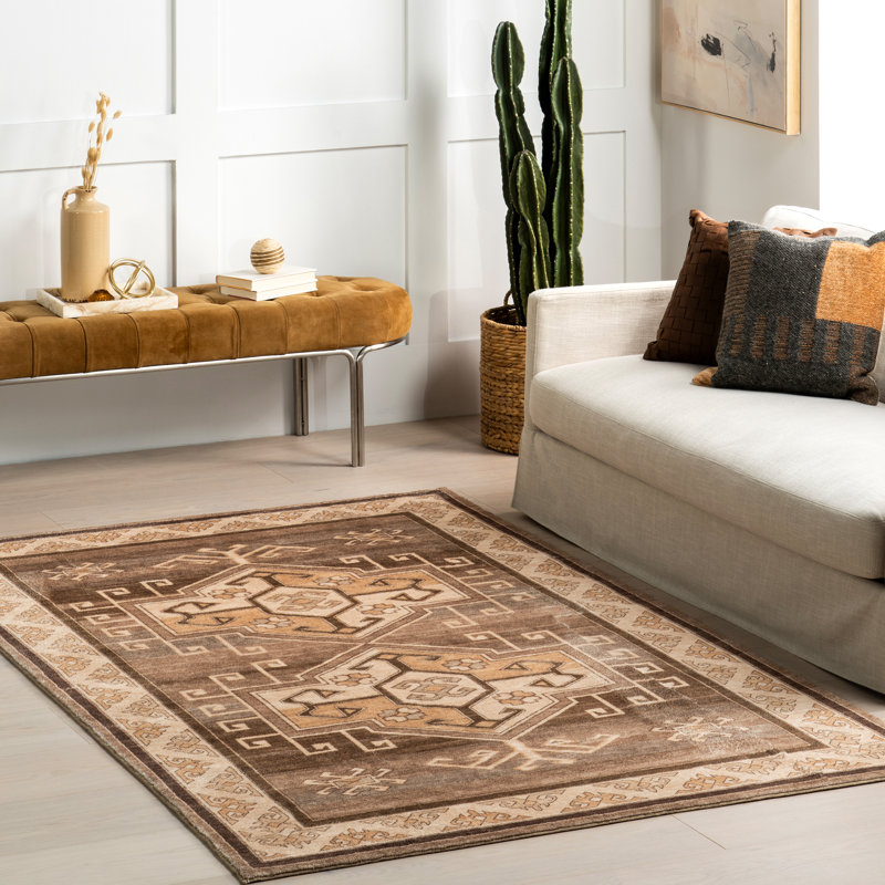 Tapis lavable à la machine Peony, Rectangle de 5 pi x 8 pi