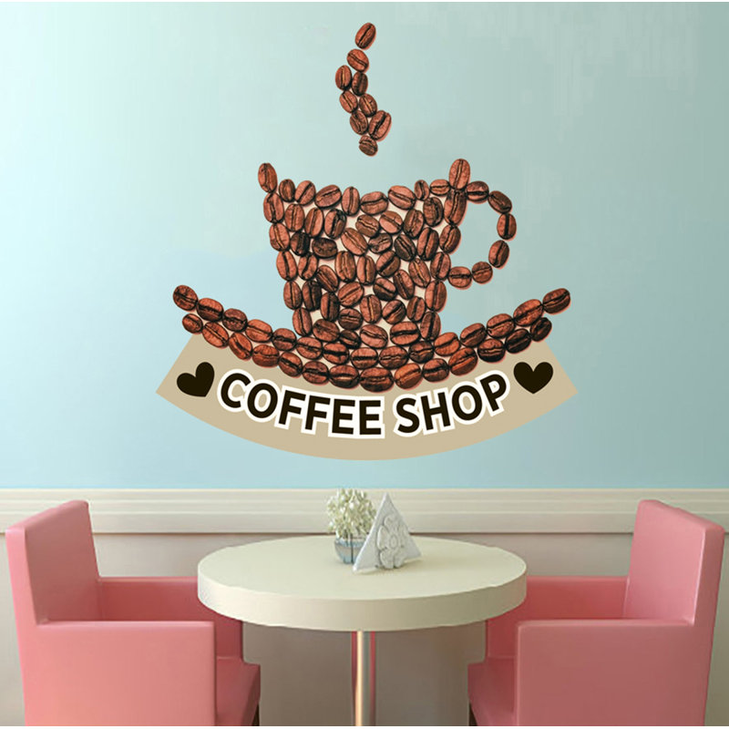 Adhésif décoratif coffee shop, H 46 po x l 46 po