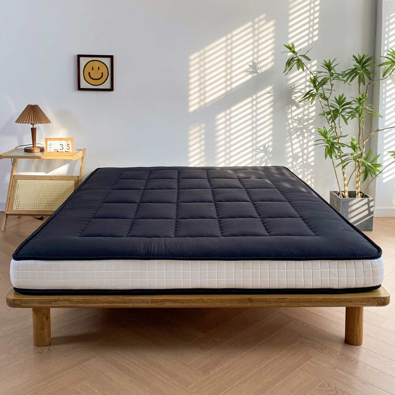Matelas de futon épais 6 po Nelida, Gris, Lit simple