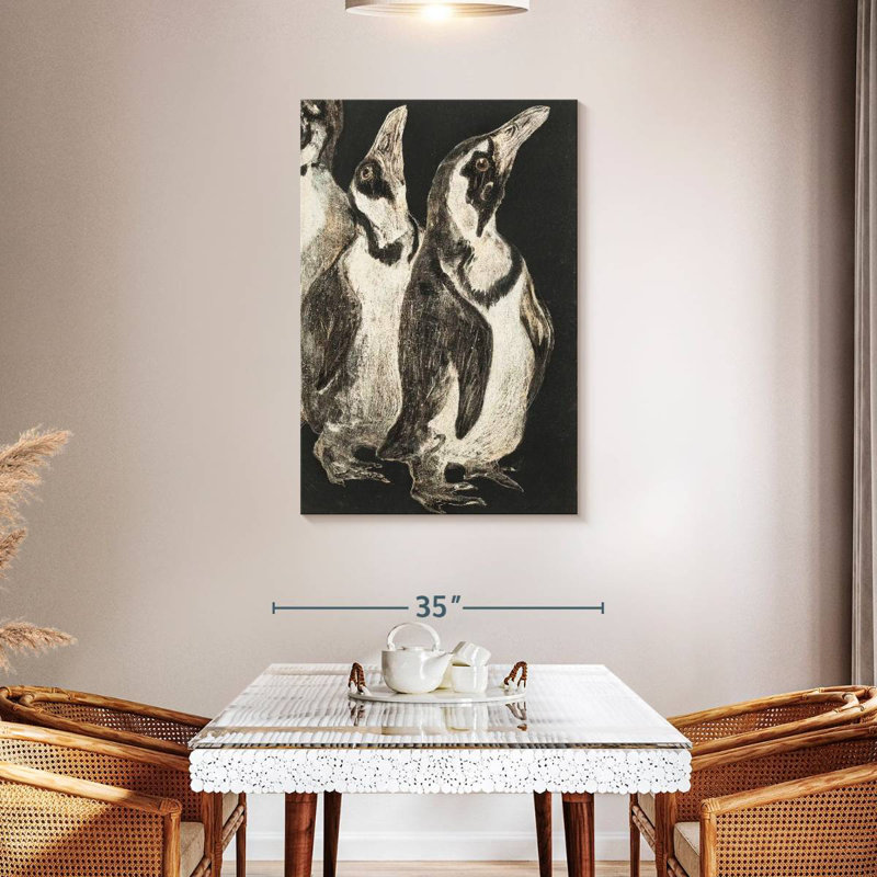 Brampt Drie Pinguins, 45" H x 30" W