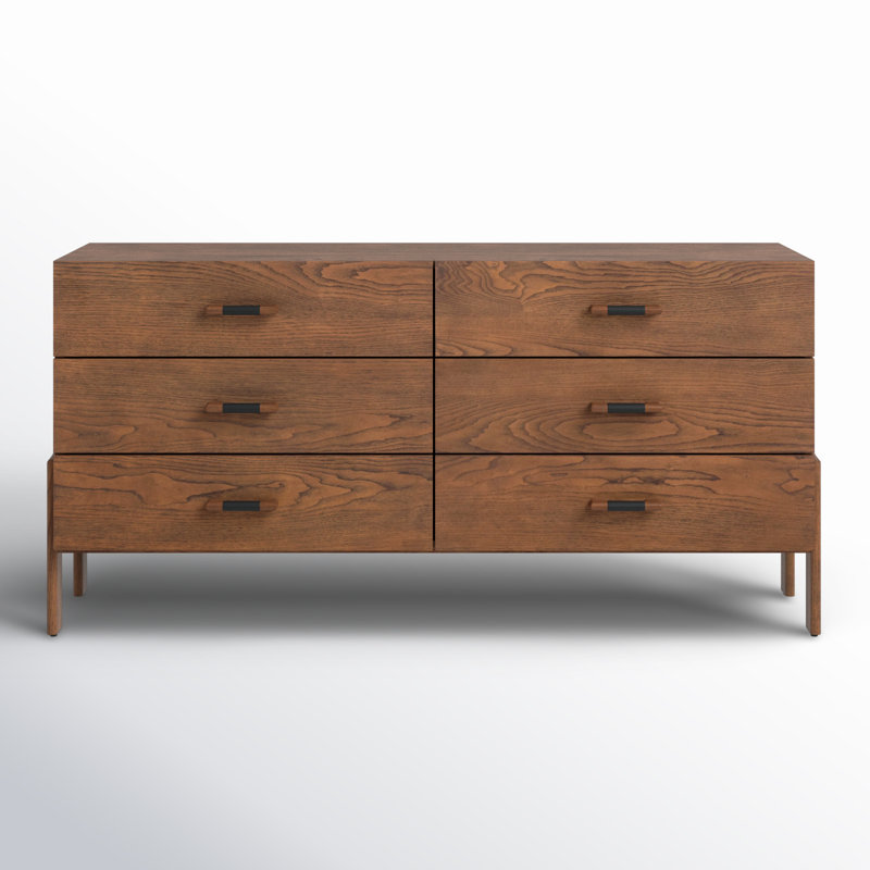 6 Drawer Dresser in Terra Brown Ash