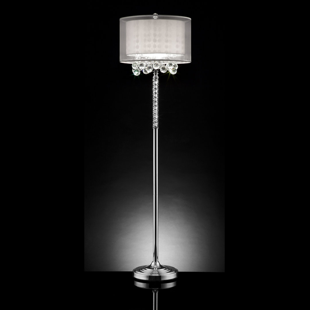 Jeremy 62.5'' Silver Chrome Traditional Floor Lamp House of Hampton®