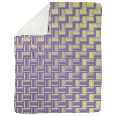 Couverture polaire à rayures classic basketweave