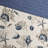 Blue Microfiber Quilt With Coral Pattern And Filling, Full/queen Size Designs,