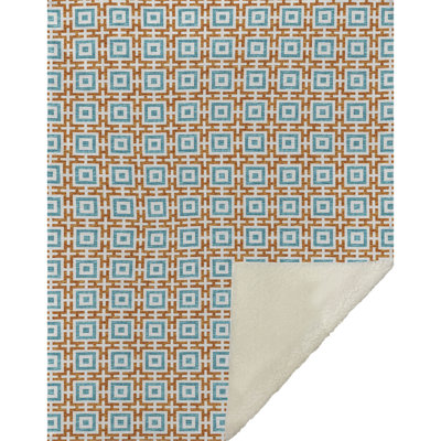 Couverture en sherpa orange One Pixie Street 50 po x 70 po, orange