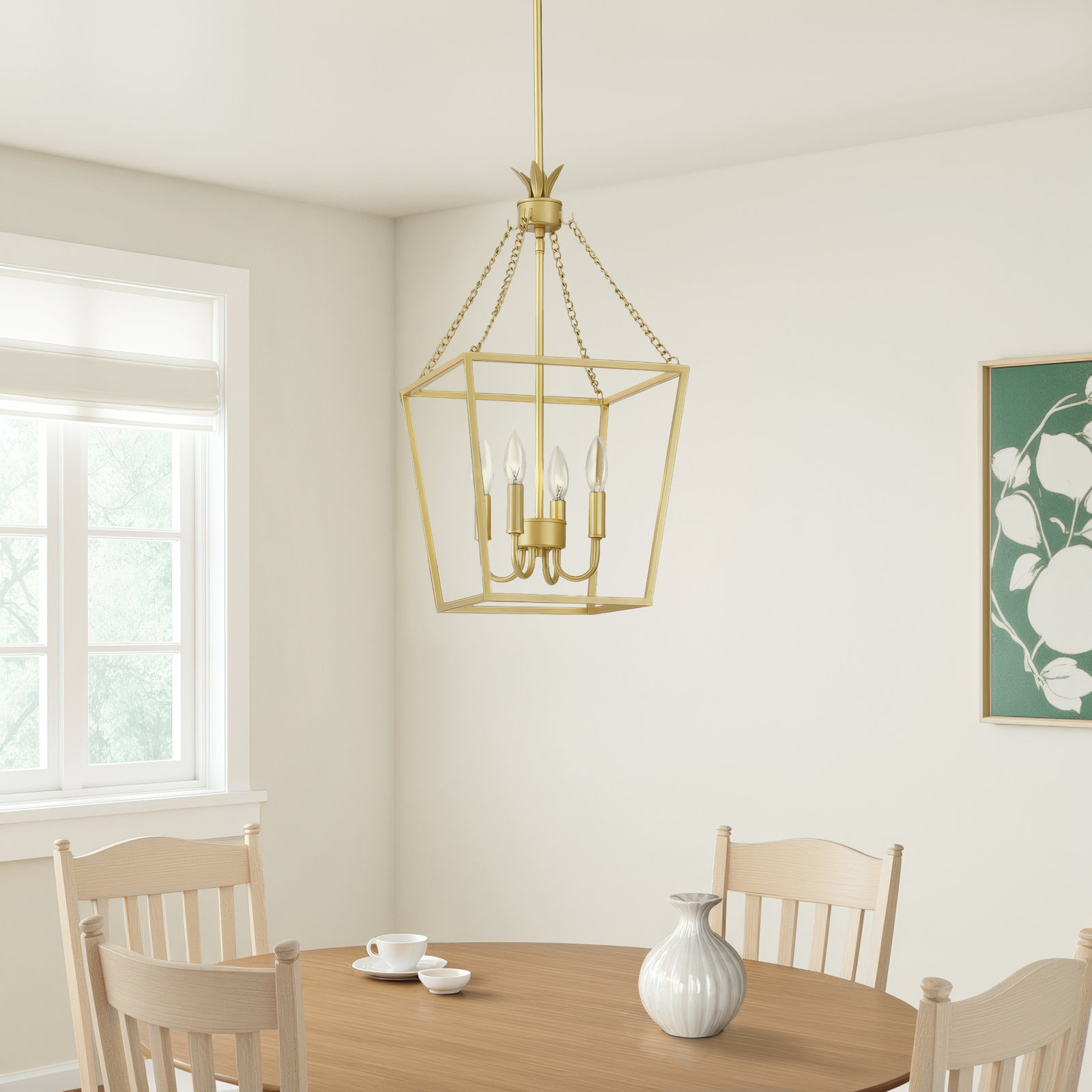 Hafer 4 - Light Dimmable Lantern Geometric Chandelier
