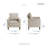 Rachelle 32" Modern & Contemporary Square Arms Chair - Cozy Corduroy Upholstery Chair, Durable Solid Wood & Plywood Frame, Stylish Exposed Faux Wood Legs-1538125573