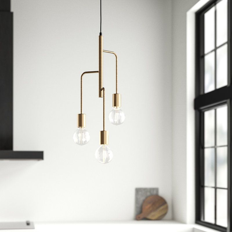 Roxy 3 - Light Unique/Statement Pendant, Antique Brass